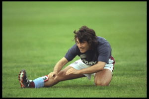 Paulo Futre of West Ham in action during a pre-season friendly