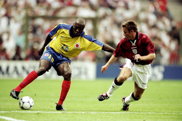 Graeme Le Saux and Freddy Rincon