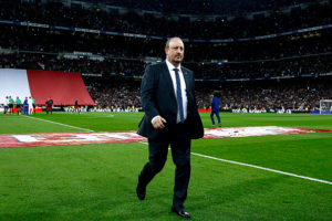 MADRID, SPAIN - NOVEMBER 21: Head coach Rafael Benitez of Real Madrid CF leaves the pitch prior to start the La Liga match between Real Madrid CF and FC Barcelona at Estadio Santiago Bernabeu on November 21, 2015 in Madrid, Spain.  (Photo by Gonzalo Arroyo Moreno/Getty Images)