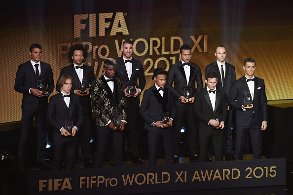 during the FIFA Ballon d'Or Gala 2015 at the Kongresshaus on January 11, 2016 in Zurich, Switzerland.