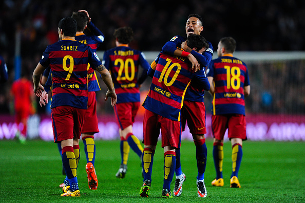 <> at Camp Nou on February 28, 2016 in Barcelona, Spain.