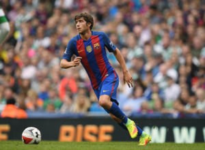 DUBLIN, IRELAND - JULY 30: Sergi Roberto of Barcelona during the International Champions Cup series match between Barcelona and Celtic at Aviva Stadium on July 30, 2016 in Dublin, Ireland. (Photo by Charles McQuillan/Getty Images)