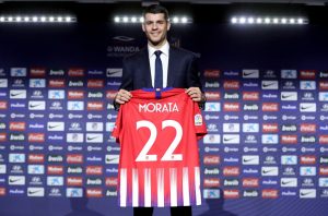 Club Atletico de Madrid unveil new signing Alvaro Morata