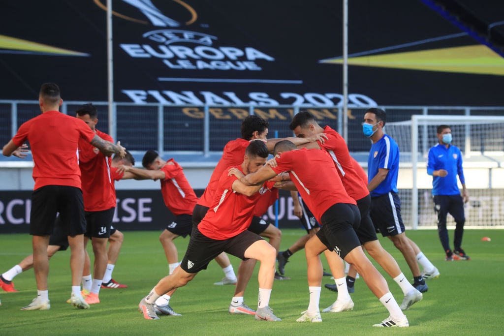 Sevilla FC Training Session And Press Conference