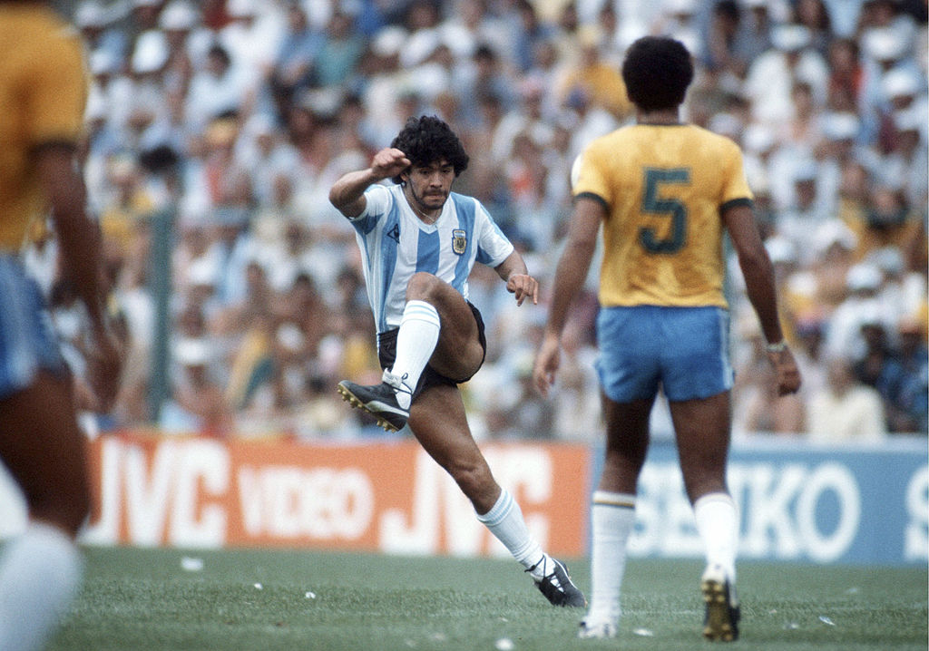 Fussball : WM 1982 in Spanien , BRA – ARG  3:1